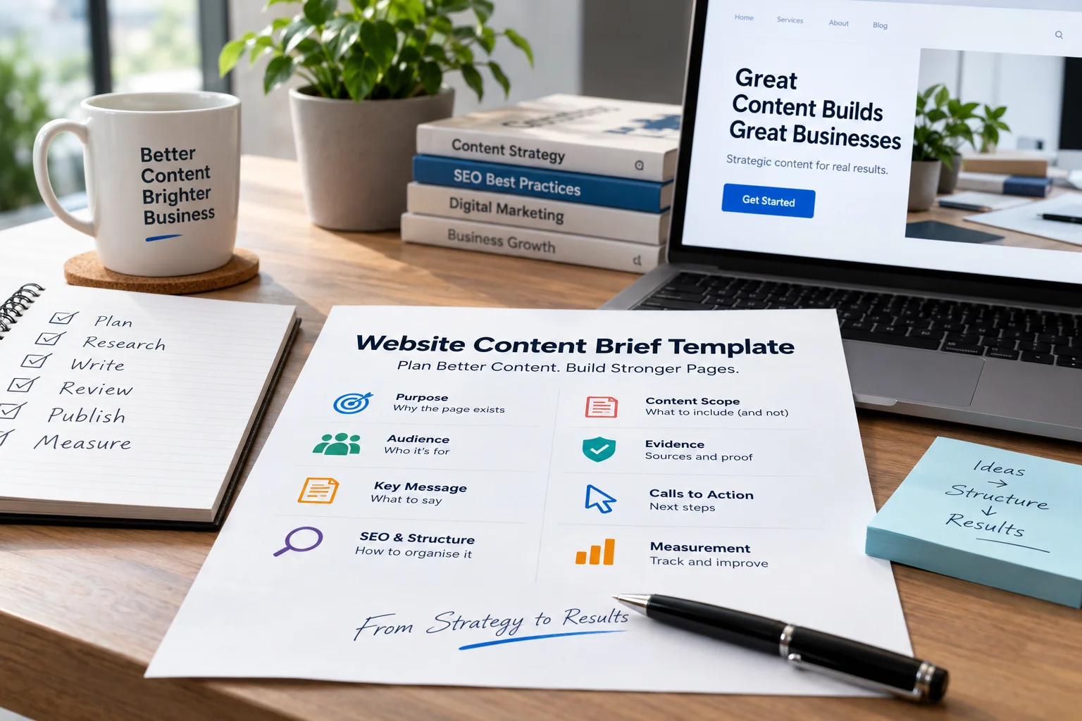 Website Content Brief Template for Service Businesses