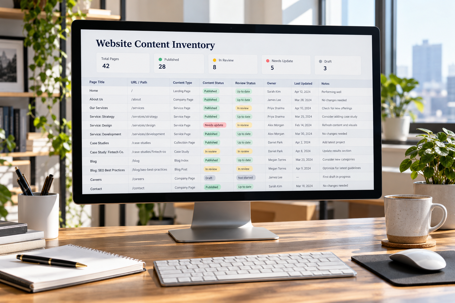 Website Content Inventory Template: Track and Review Every Page